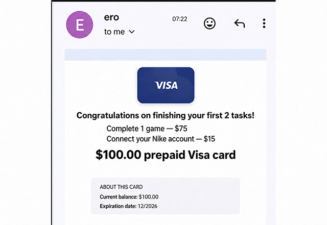 Example ero cashout screen showing a $628.69 balance